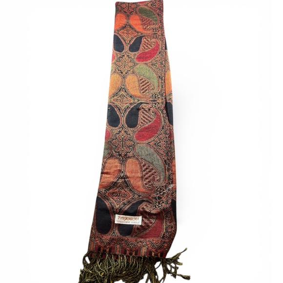 Pashmina Cashmere/Silk Paisley Scarf - Picture 2 of 6